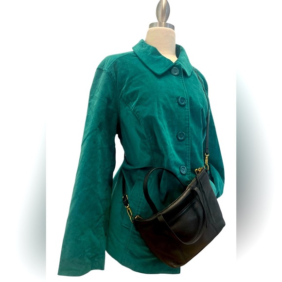 Elegant Emerald Green Pea Coat for Women - Picture 7 of 10